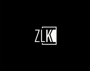 ZLK Logo and Graphics Design, Modern and Sleek Vector Art and Icons isolated on black background