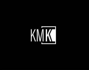 KMK Logo and Graphics Design, Modern and Sleek Vector Art and Icons isolated on black background
