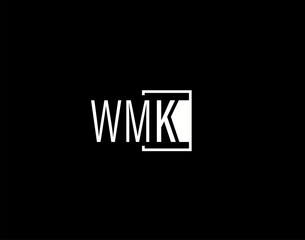 WMK Logo and Graphics Design, Modern and Sleek Vector Art and Icons isolated on black background