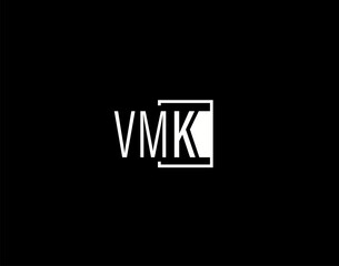 VMK Logo and Graphics Design, Modern and Sleek Vector Art and Icons isolated on black background