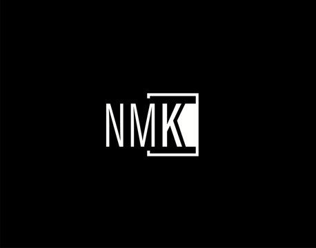 NMK Logo and Graphics Design, Modern and Sleek Vector Art and Icons isolated on black background