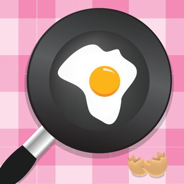 vector illustration of an omelet