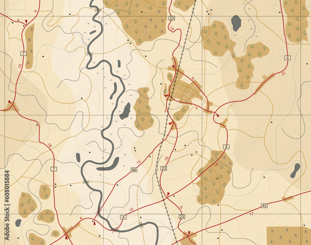 Wall mural editable vector illustration of a generic roadmap without names