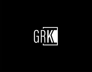 GRK Logo and Graphics Design, Modern and Sleek Vector Art and Icons isolated on black background