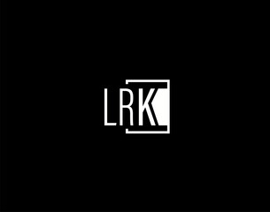 LRK Logo and Graphics Design, Modern and Sleek Vector Art and Icons isolated on black background