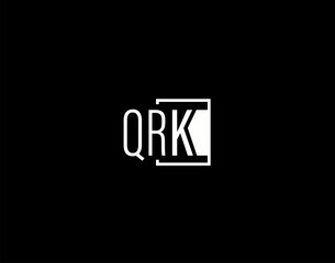 QRK Logo and Graphics Design, Modern and Sleek Vector Art and Icons isolated on black background