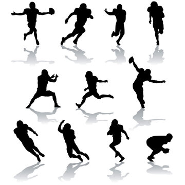 vector set of football players