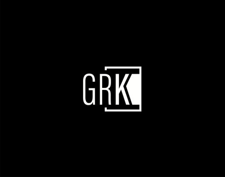 GRK Logo and Graphics Design, Modern and Sleek Vector Art and Icons isolated on black background