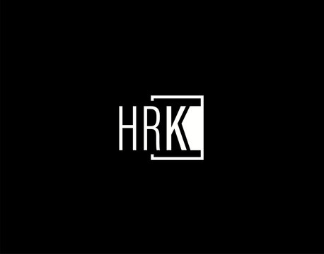 HRK Logo and Graphics Design, Modern and Sleek Vector Art and Icons isolated on black background