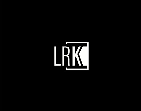 LRK Logo and Graphics Design, Modern and Sleek Vector Art and Icons isolated on black background