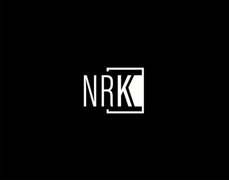 NRK Logo and Graphics Design, Modern and Sleek Vector Art and Icons isolated on black background