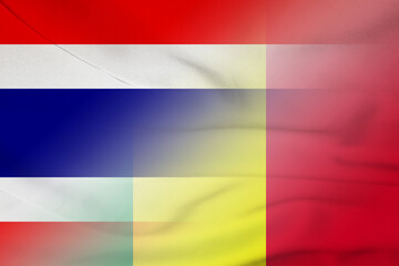 Thailand and Mali political flag international negotiation MLI THA