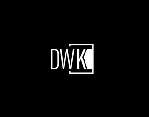 DWK Logo and Graphics Design, Modern and Sleek Vector Art and Icons isolated on black background