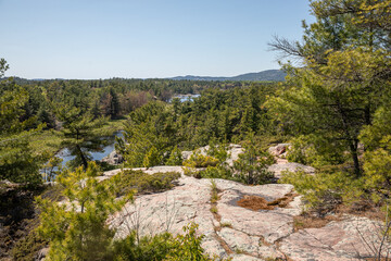 Killarney Provincial Park, Ontario, Canada. landscape with trees and sky