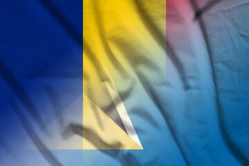 Romania and Saint Lucia official flag international contract LCA ROU