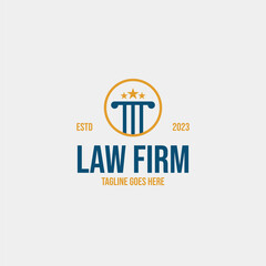Creative legal pillar column logo design for lawfirm business vector concept Illustration idea