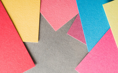 Fototapeta premium colored paper in layers for banner background.multicolored paper with texture close-up for background.