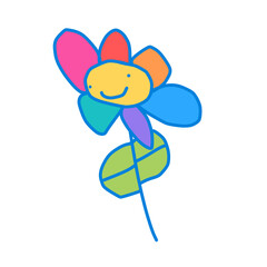 flower rainbow happy