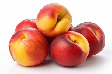 Appetizing tasty nectarines. The concept of proper nutrition and vitamins in the crop. AI generated, human enhanced.