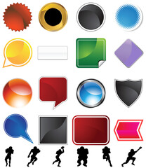 Football variety set isolated on a white background.