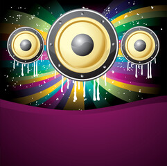 cool music colorful disco background vector illustration