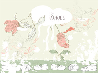 template for backgrounds with shoes