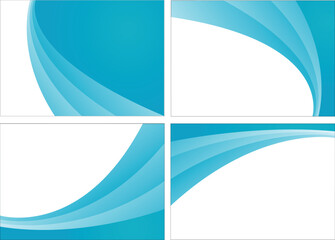 Blue vector background card for design