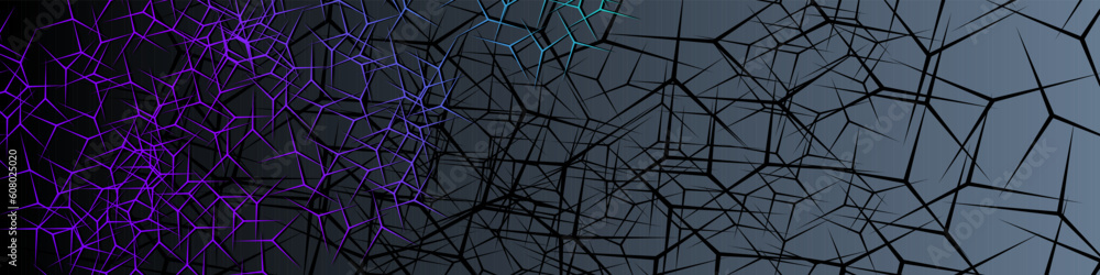 Aufkleber abstract geometric background with chaotic lines. modern futuristic vector texture.