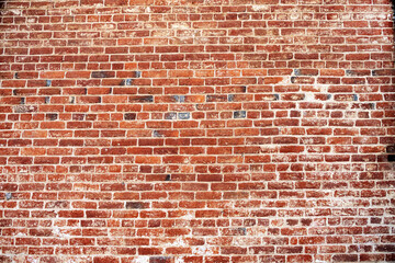 Fototapeta na wymiar brick wall, old red brick background,
