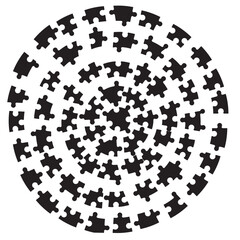Puzzle on a white background. Vector