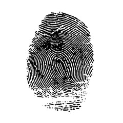 imprint  of index finger  on a white background.vector