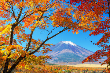Mt. Fuji from Yamanaka Lake in Yamanashi Prefecture