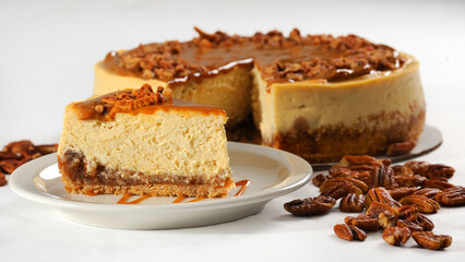 Caramel Pecan Cheesecake 