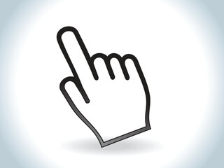 abstract glossy cursor icon  vector illustration