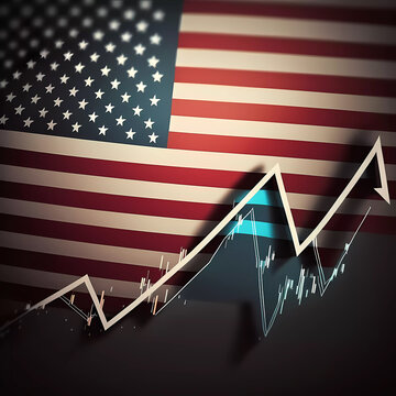 American flag. Schedule. AI generated