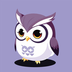 Cute Vector owl illustration or icon
