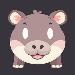 Cute vector rhino or gippo illustration 
