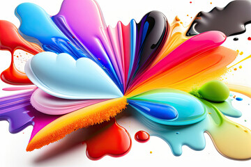 paint and colorful abstract background or wallpaper cover. ai illustration generated.