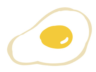 かわいいタマゴ料理の目玉焼き／手描きイラスト素材