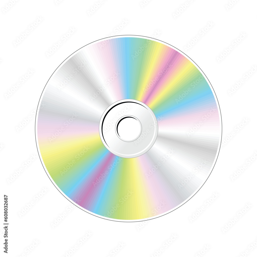 Poster cd. realistic vector illustration in colorful. color design element.
