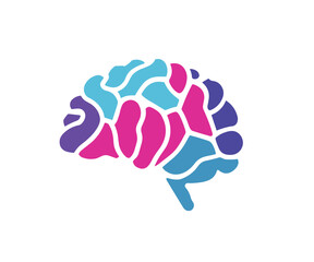 Brain logo illustration mind logotype vector image