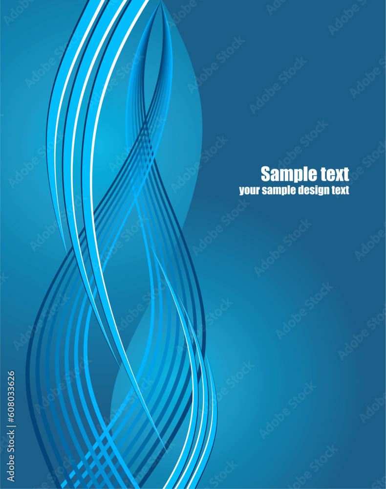 Poster abstract vector modern background set with wavy lines.