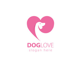 love dog care logo design 