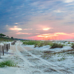 Sunrise over the Hilton Head beach dunes