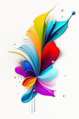 paint and colorful abstract background or wallpaper cover. ai illustration generated.