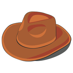 fully editable vector illustration old hat