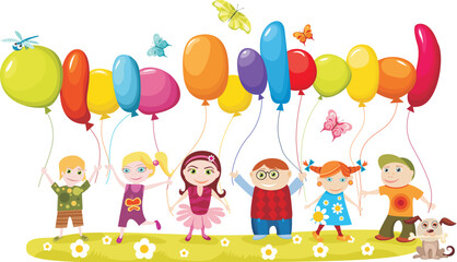 vector illustration of children