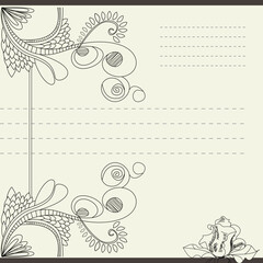 Vintage template for note paper