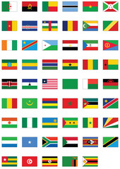 Complete vector set of flags from Africa. All objects are grouped and tagged with the country name.