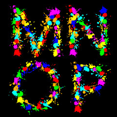 alphabet color drop, this  illustration may be useful  as designer work